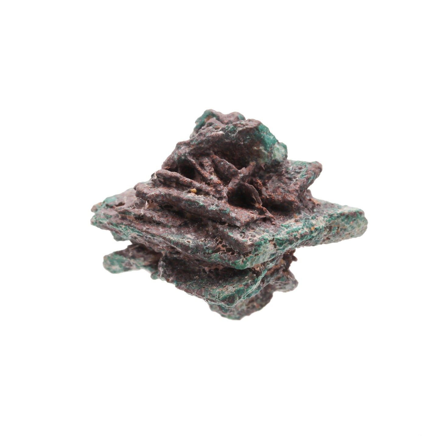 Copper pseudomorph after Azurite
("Copper Rose") with Malachite