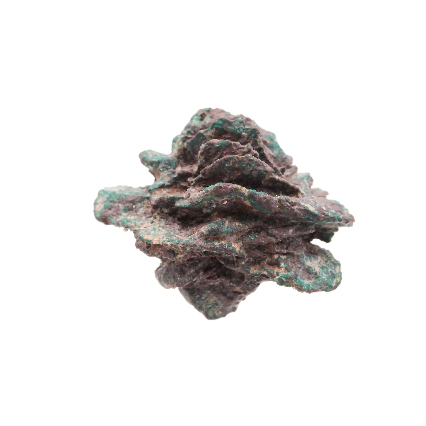 Copper pseudomorph after Azurite
("Copper Rose") with Malachite