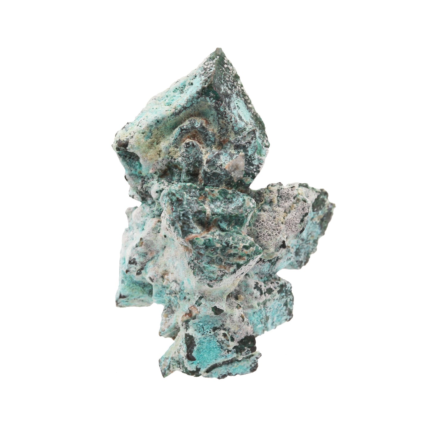 Copper pseudomorph after Azurite
("Copper Rose") with Malachite