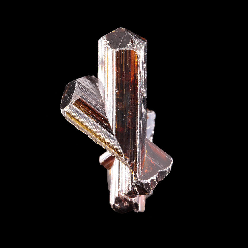 Rutile
(superb GEMMY{!} reticulated "floater" twinned crystal group)