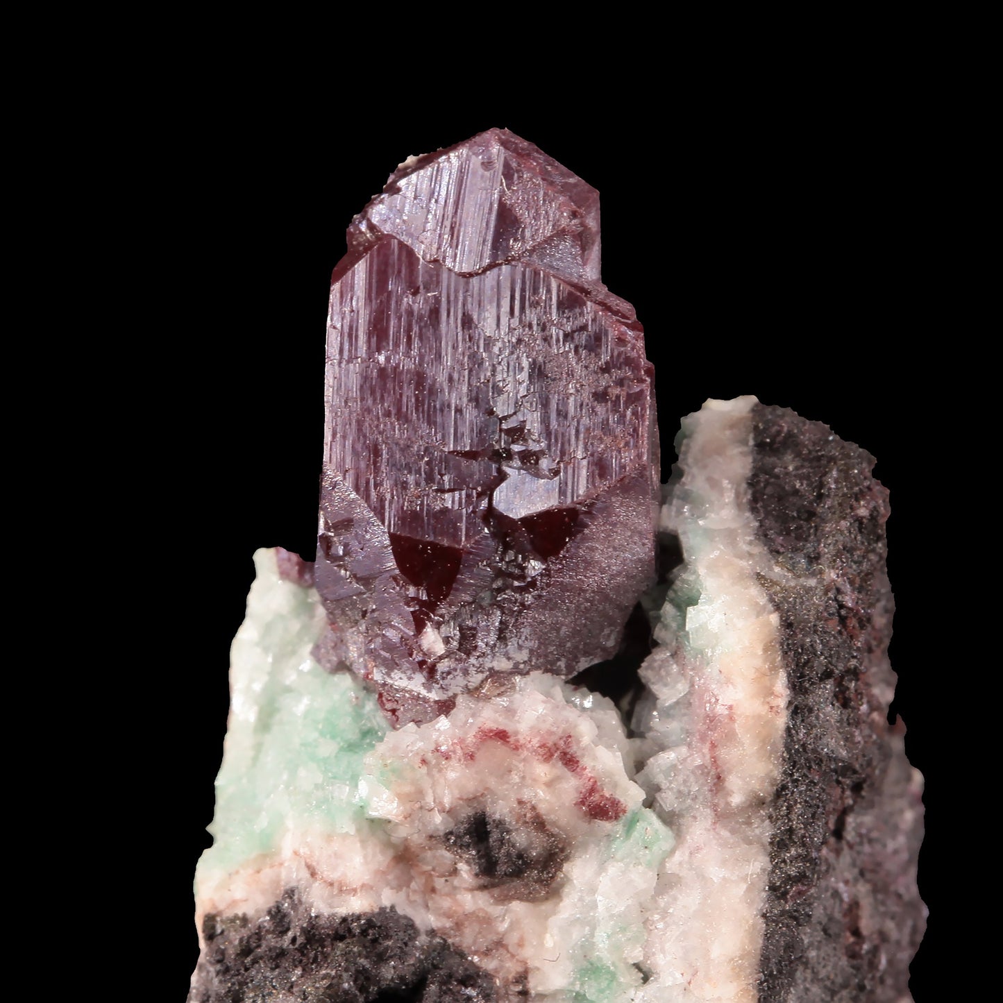 Cuprite on copper-bearing Dolomite