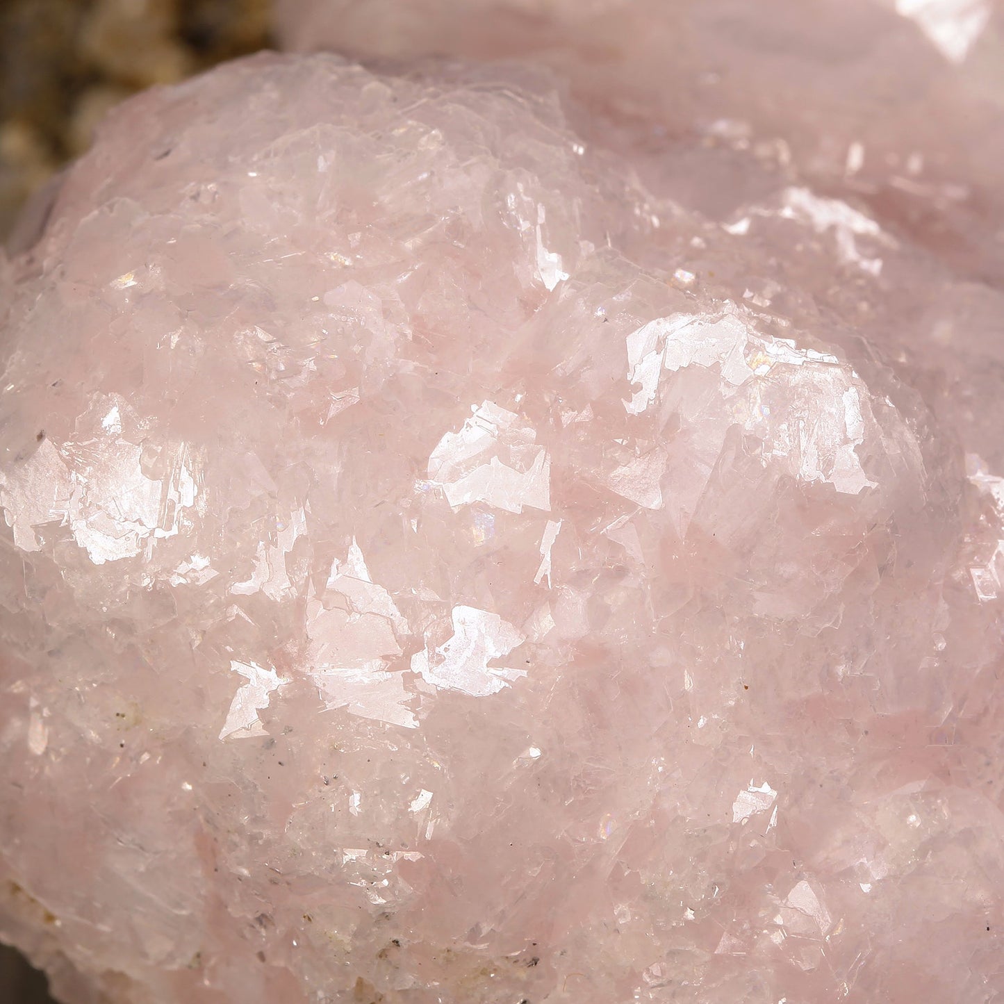 Calcite (var: Manganoan) with Calcite and Lollingite