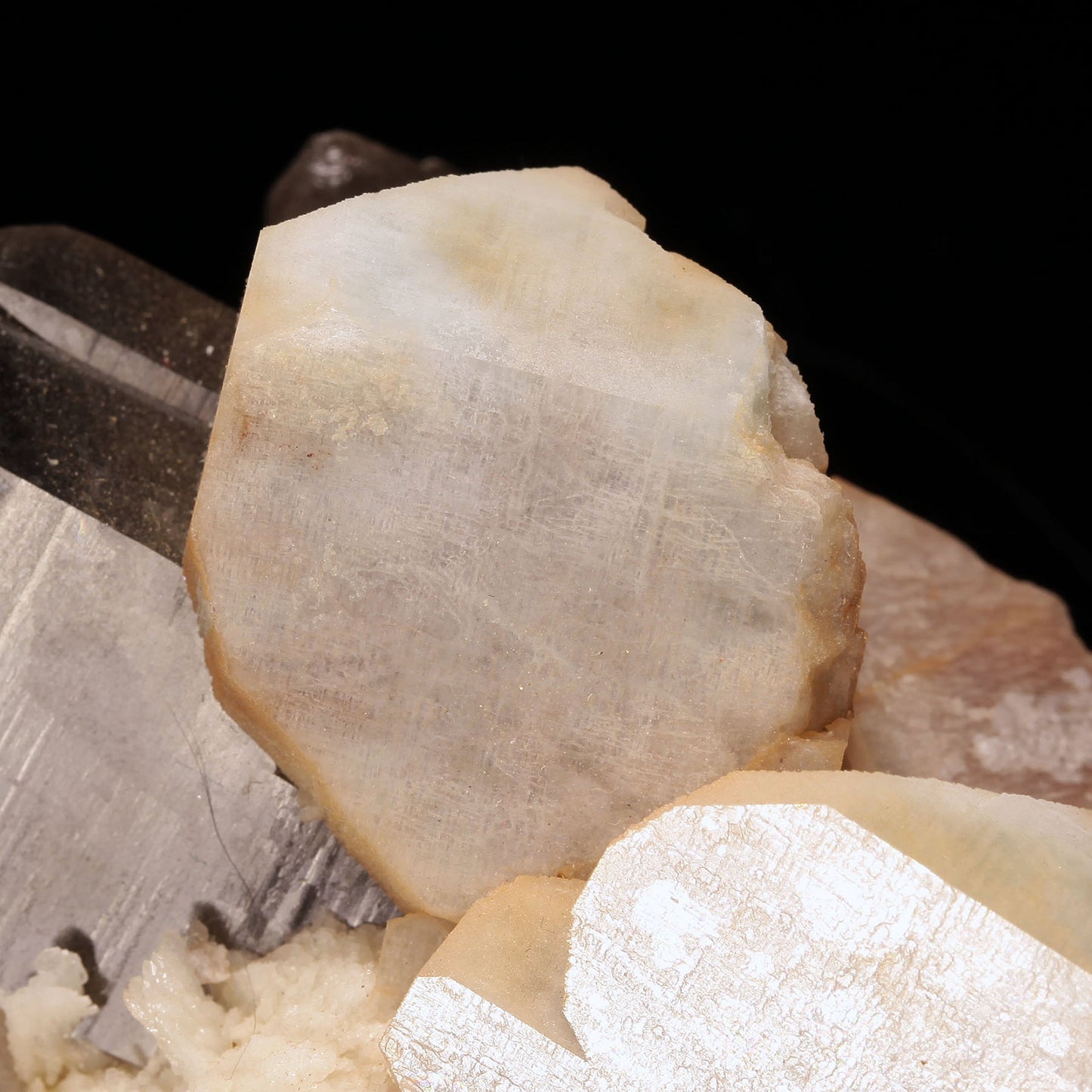 Microcline with Smoky Quartz and Albite