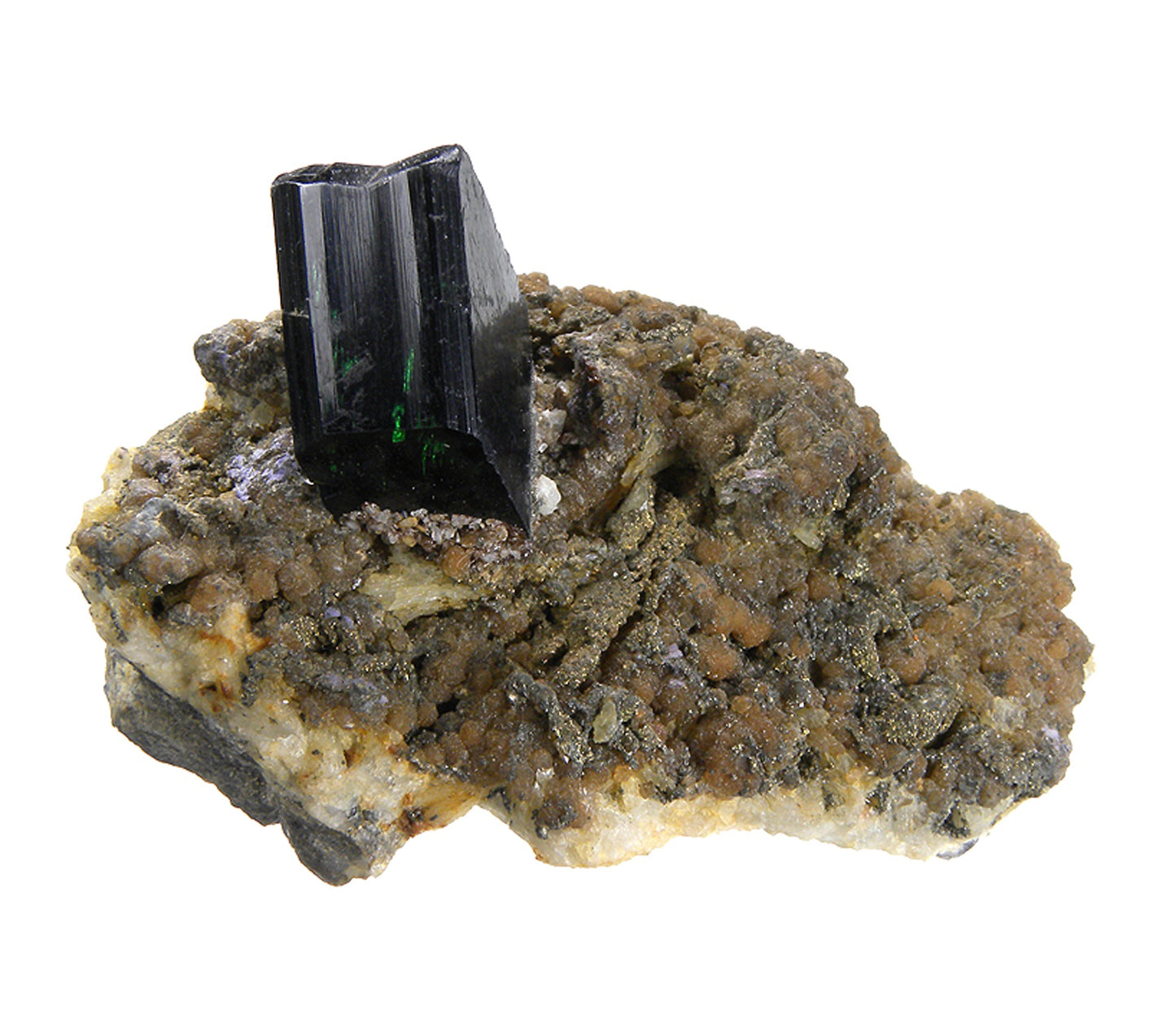 Vivianite with Childrenite, Siderite and Paravauxite