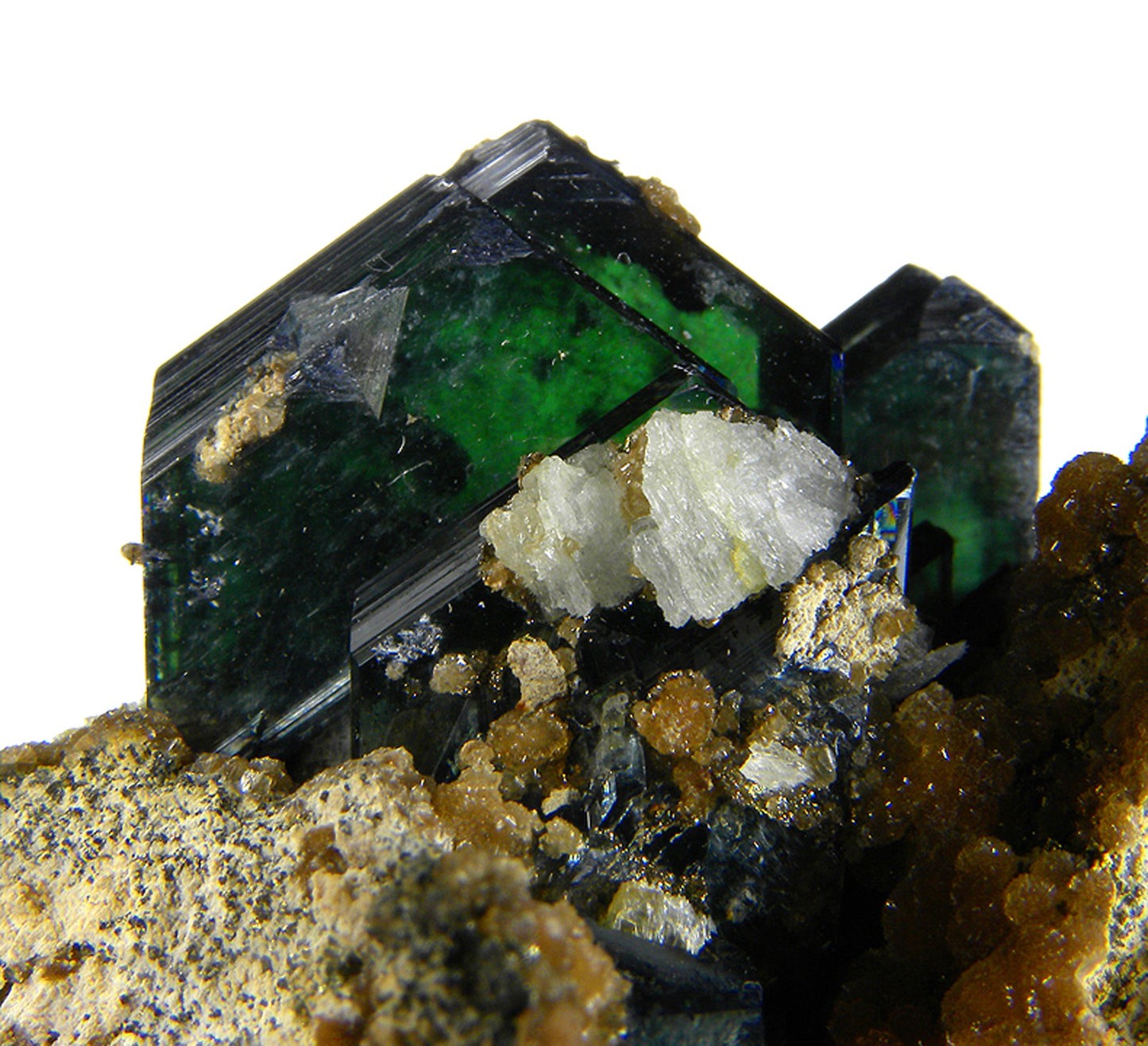 Vivianite with Childrenite and Paravauxite