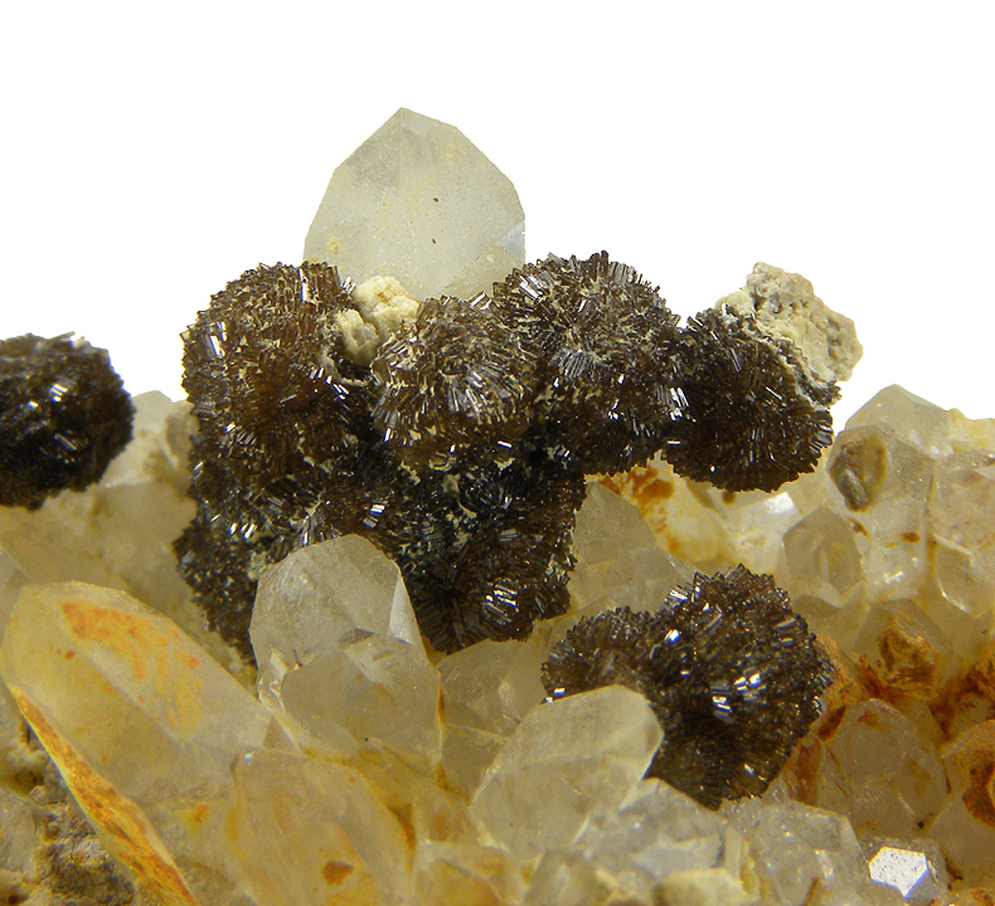 Childrenite on Quartz