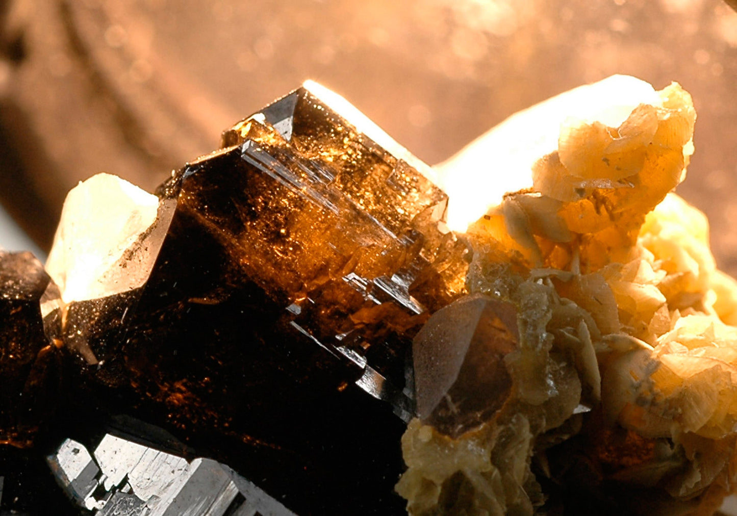 Cassiterite with Siderite and Quartz