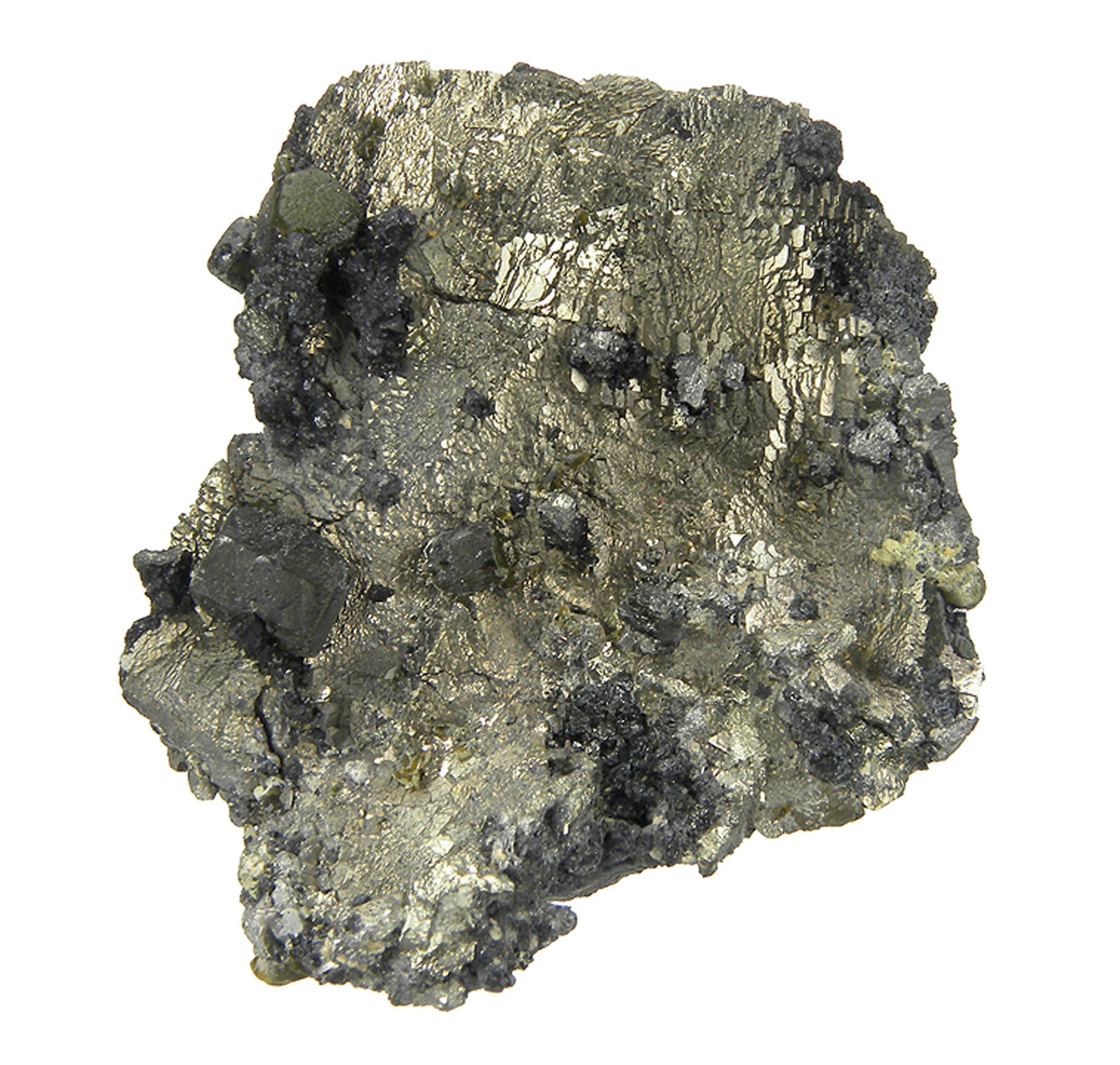Pyrite (replacing Siderite) with Siderite and Stannite