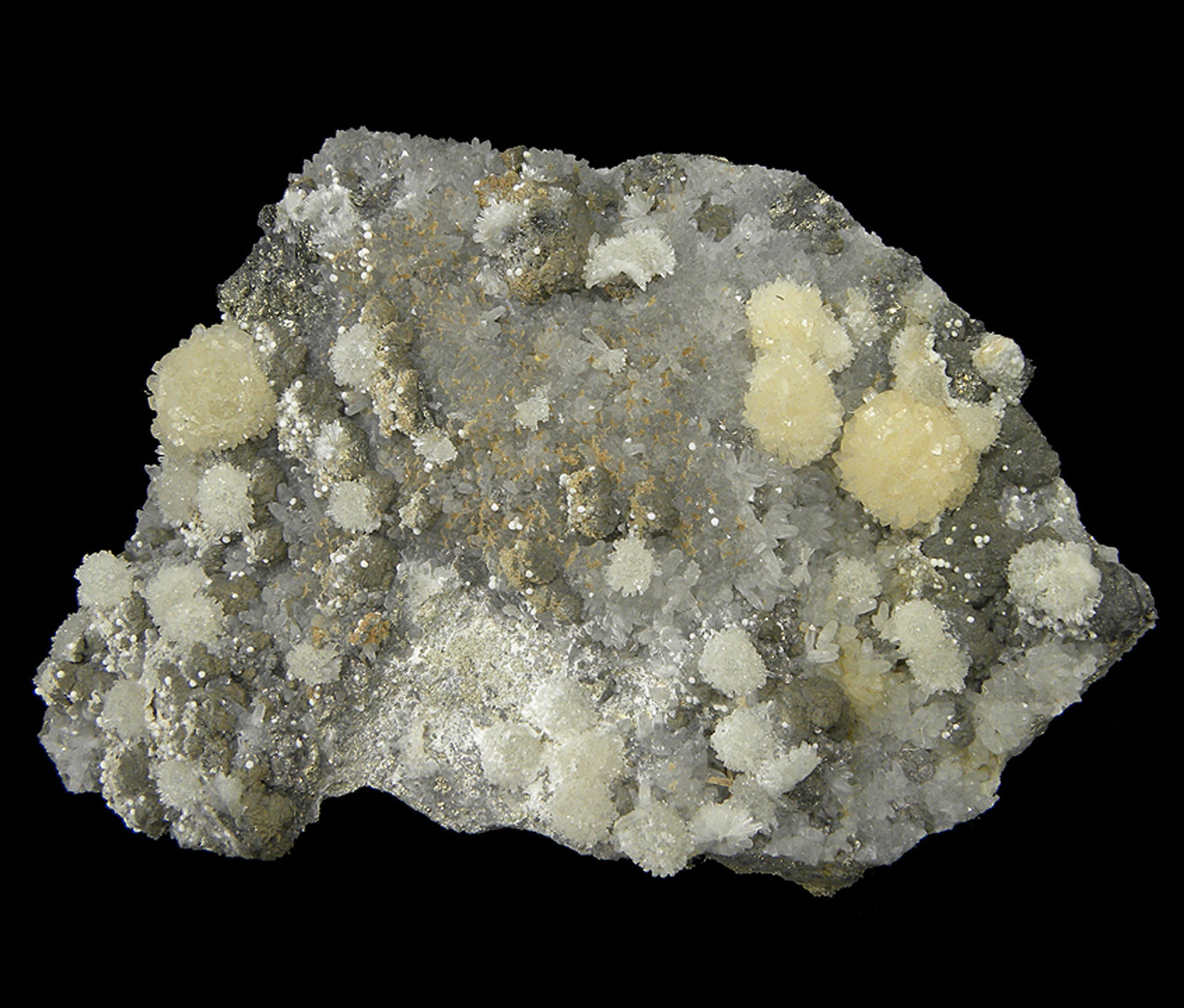 Wavellite with Stannite and Augelite
