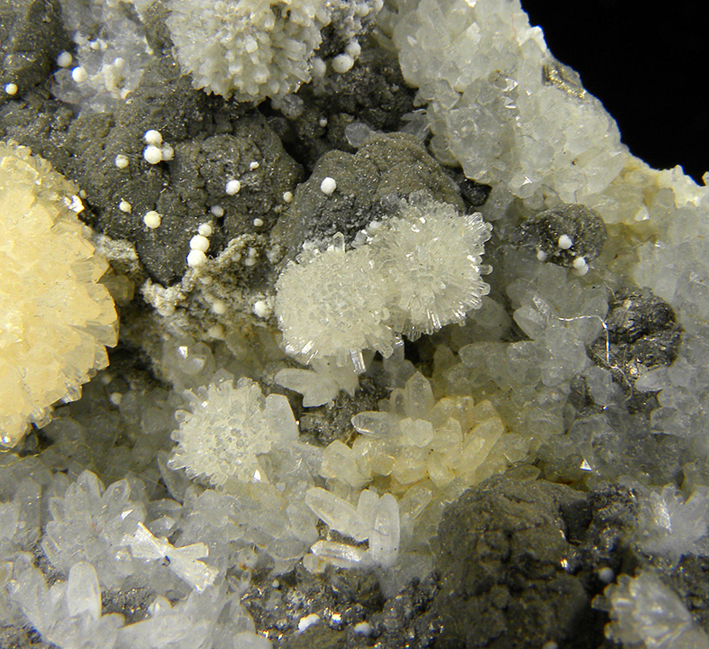 Wavellite with Stannite and Augelite