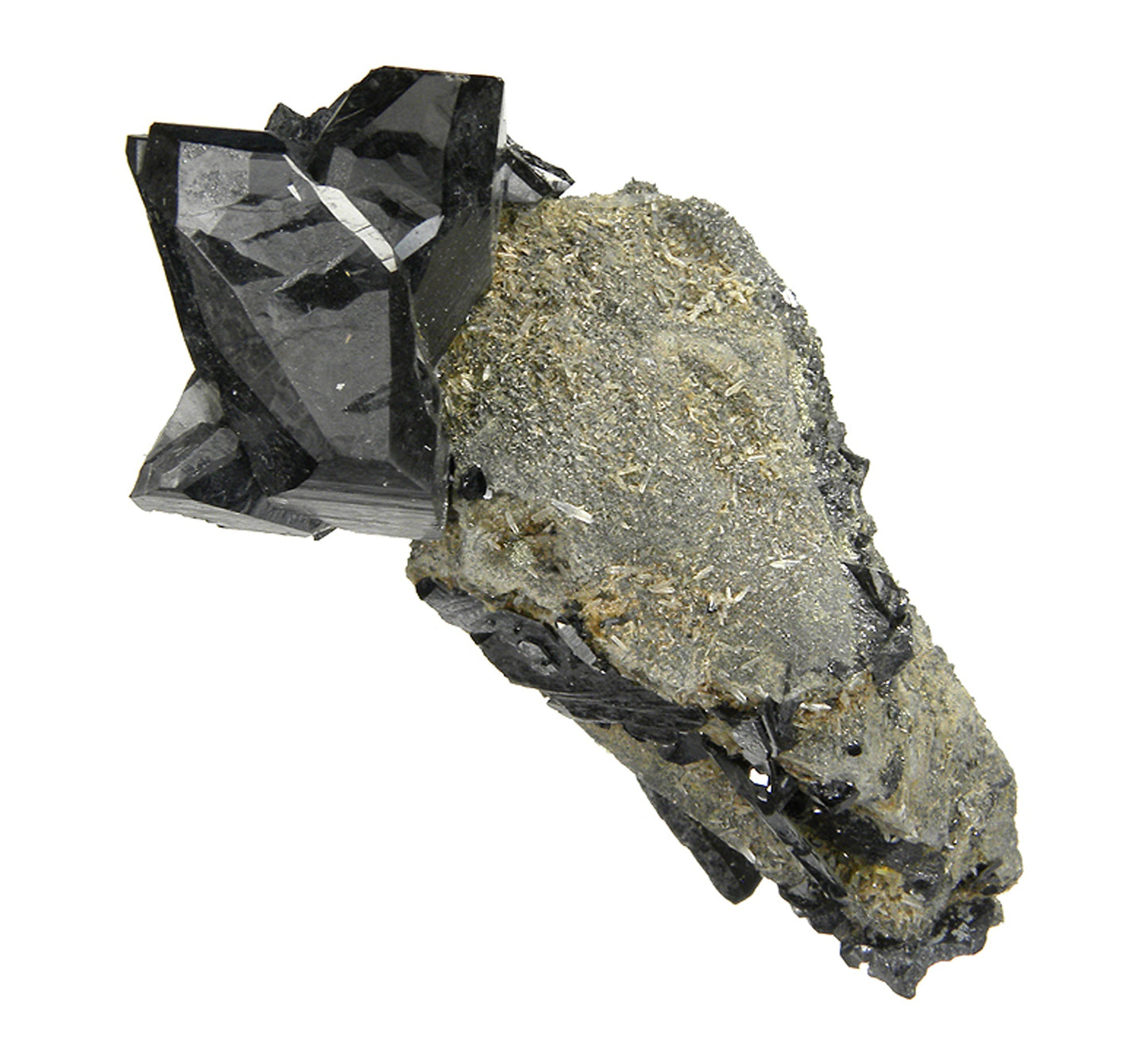 Ferberite
(rare doubly terminated twin) on matrix!