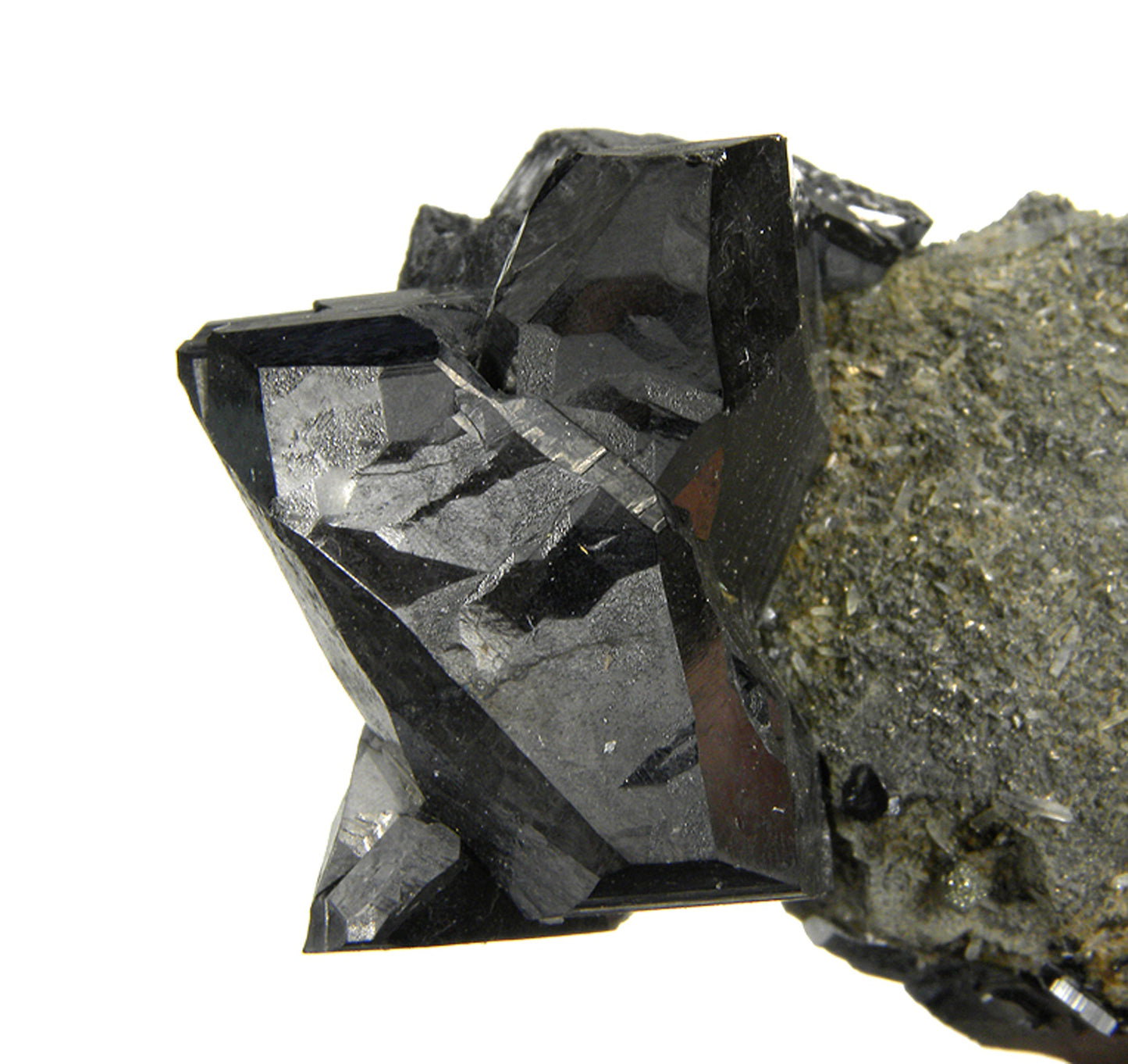 Ferberite
(rare doubly terminated twin) on matrix!