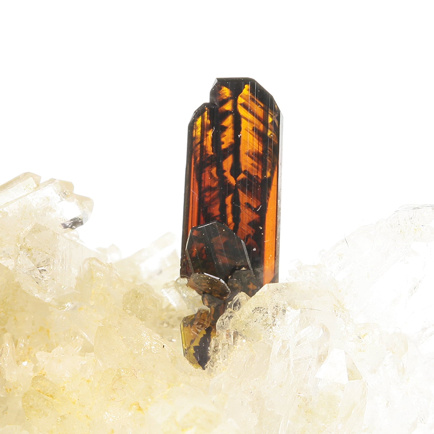Brookite with "Faden" Quartz
