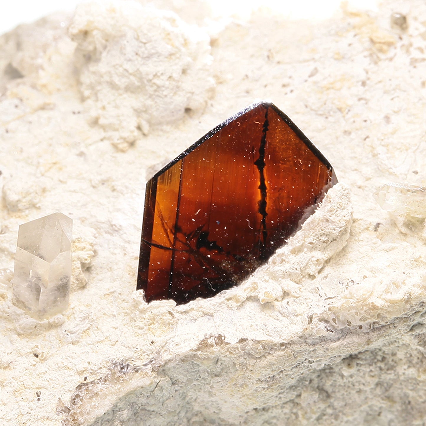 Brookite with Quartz