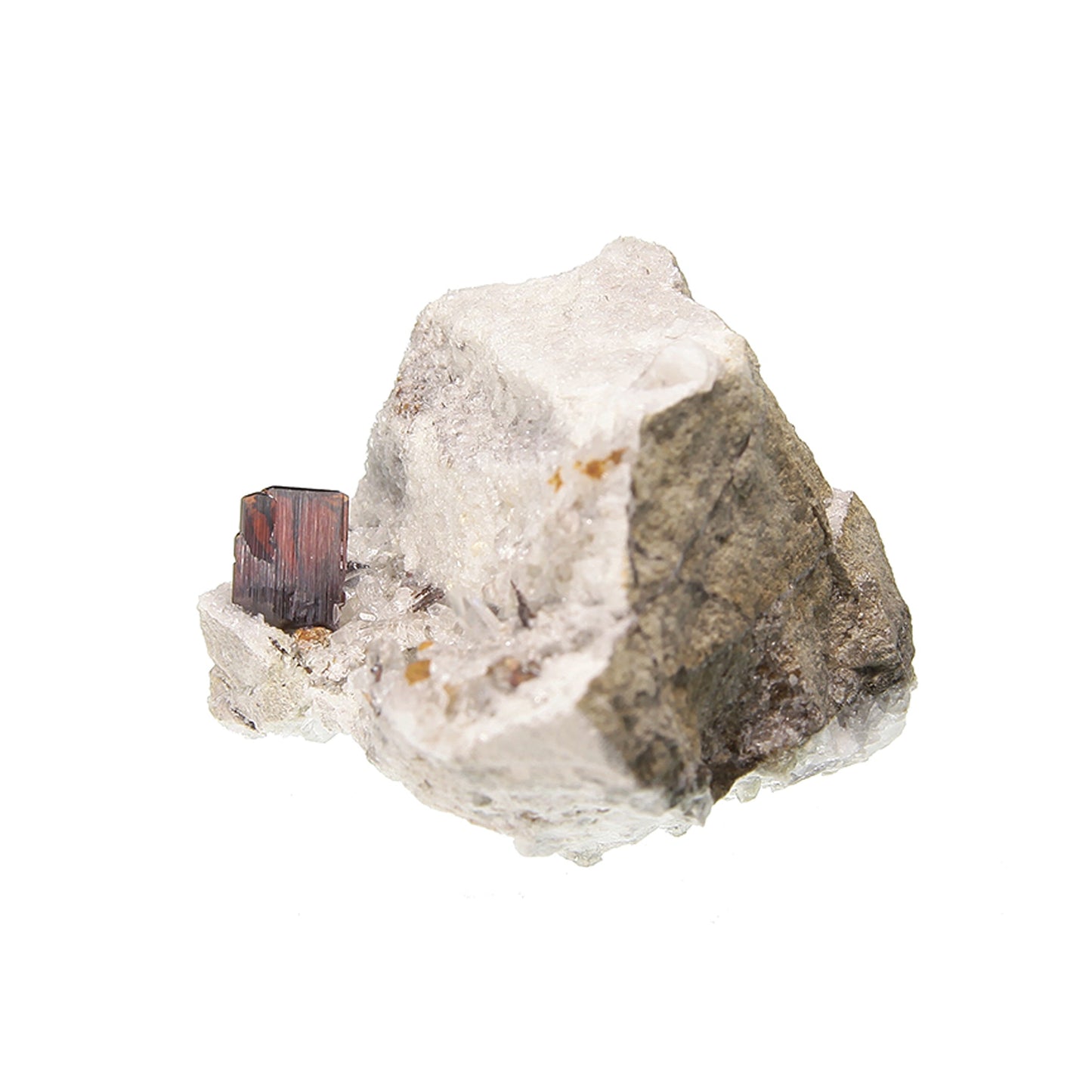 Brookite with Quartz