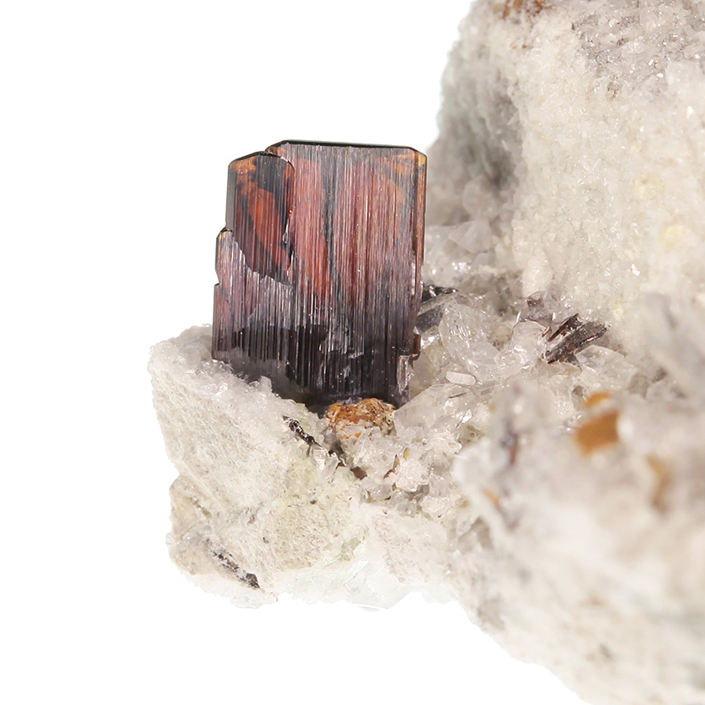 Brookite with Quartz