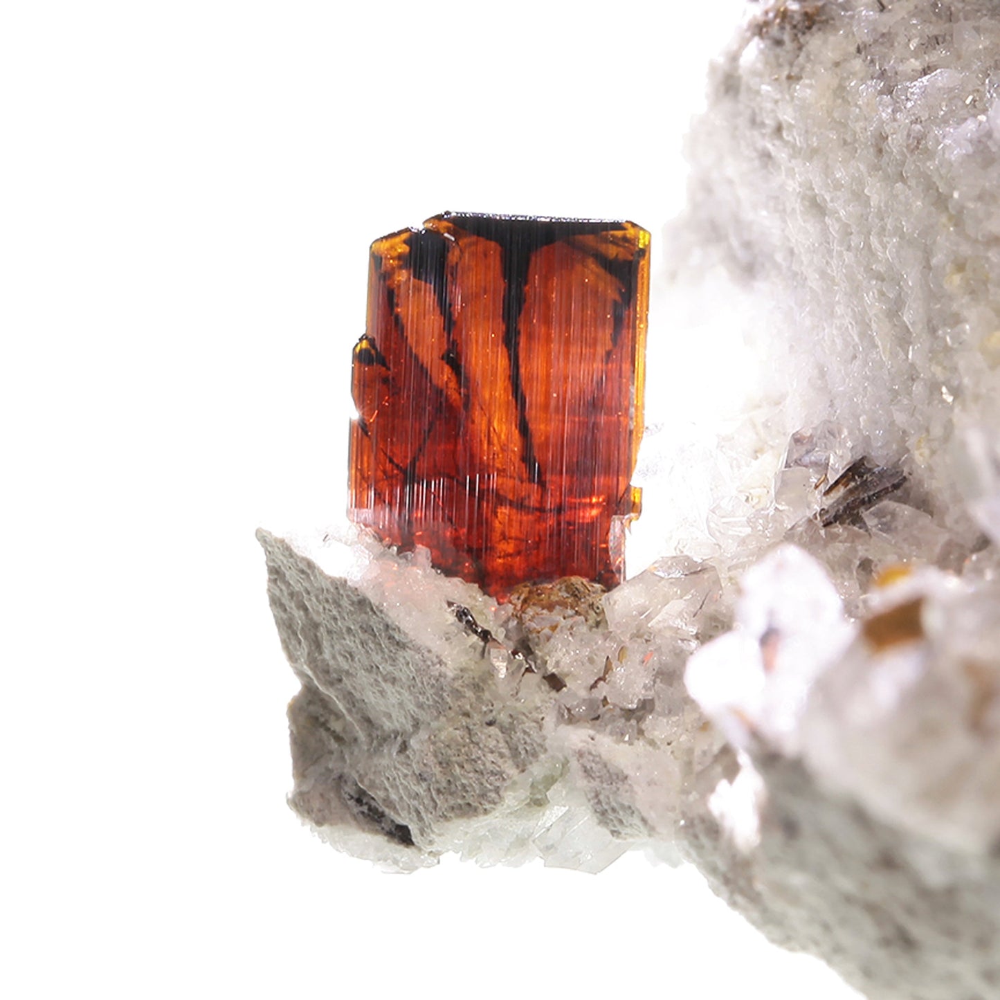 Brookite with Quartz