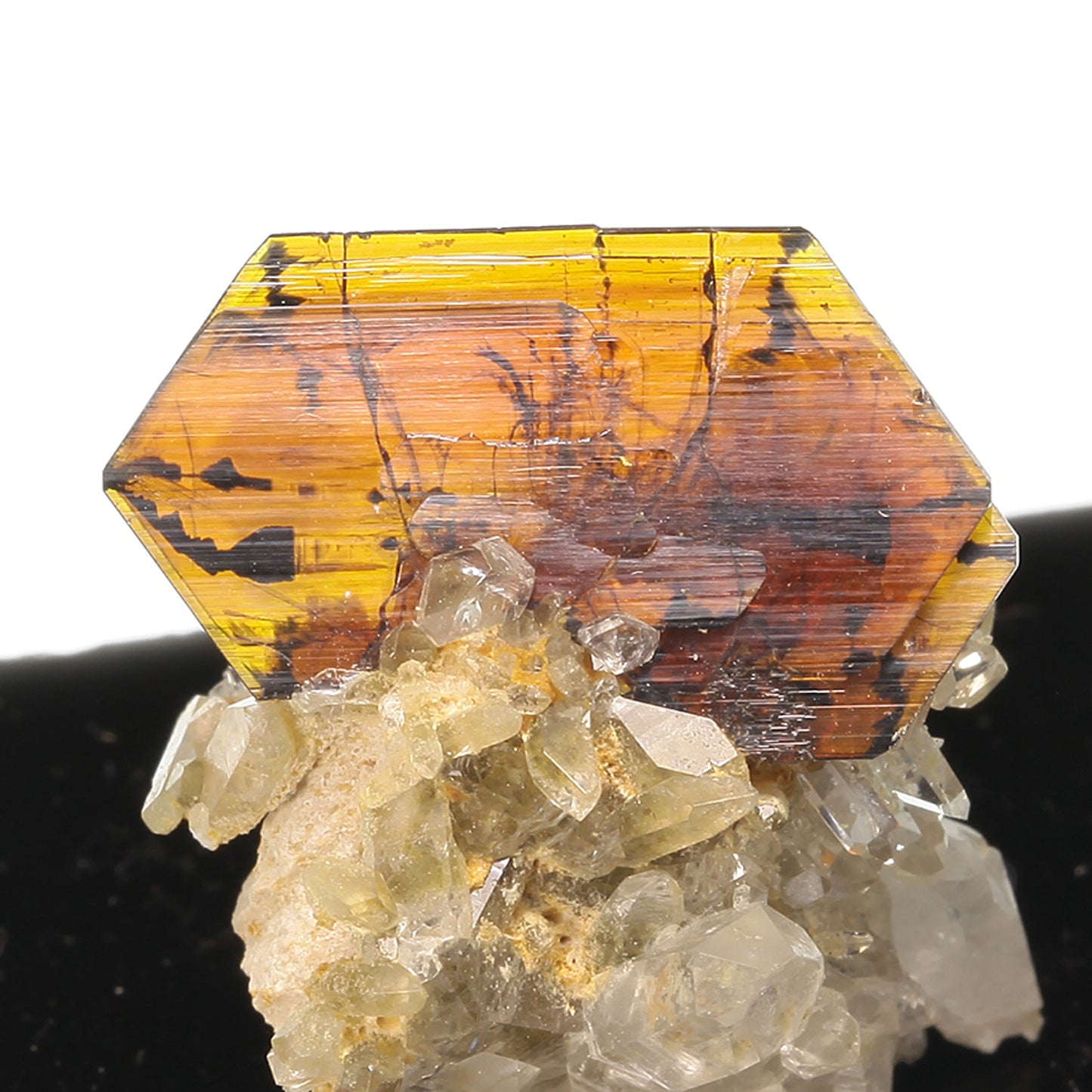 Brookite with Quartz
(doubly terminated)