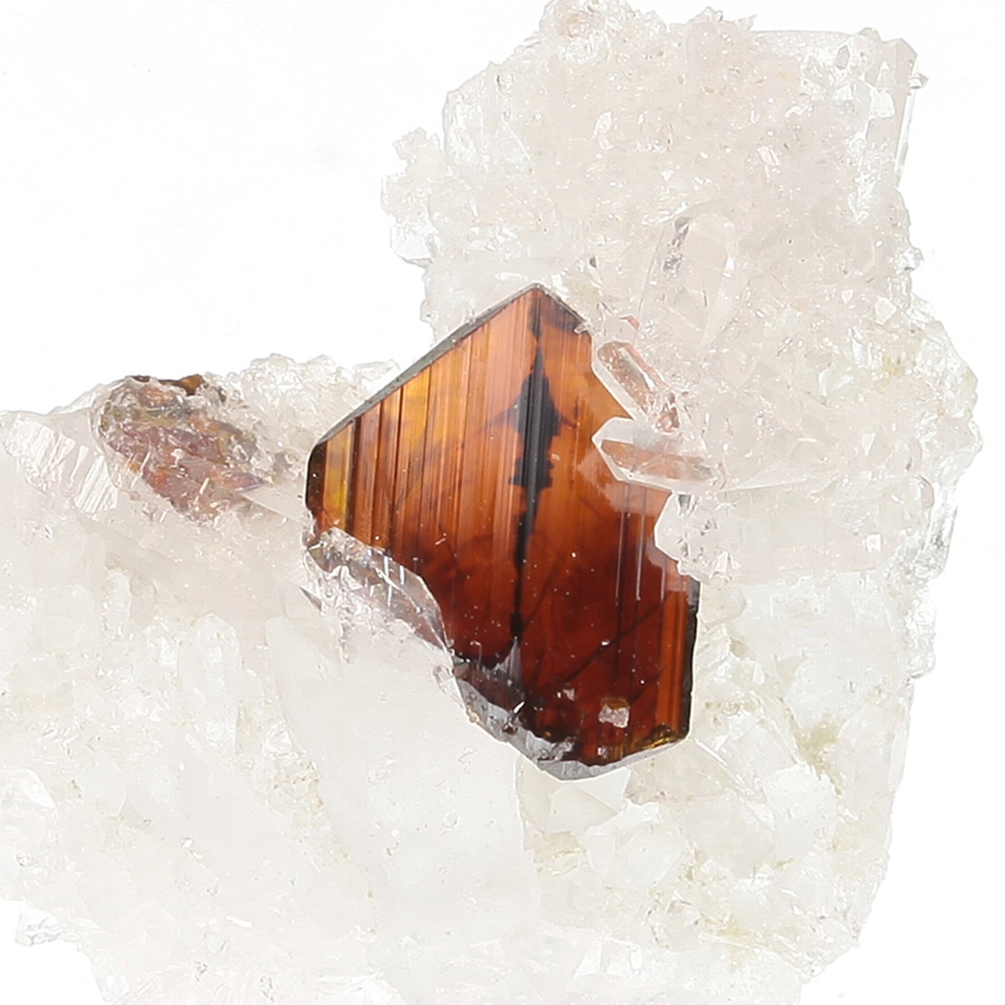Brookite on Quartz
(doubly terminated)