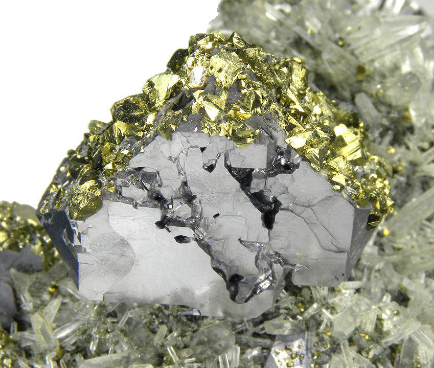 Galena with Chalcopyrite and Quartz