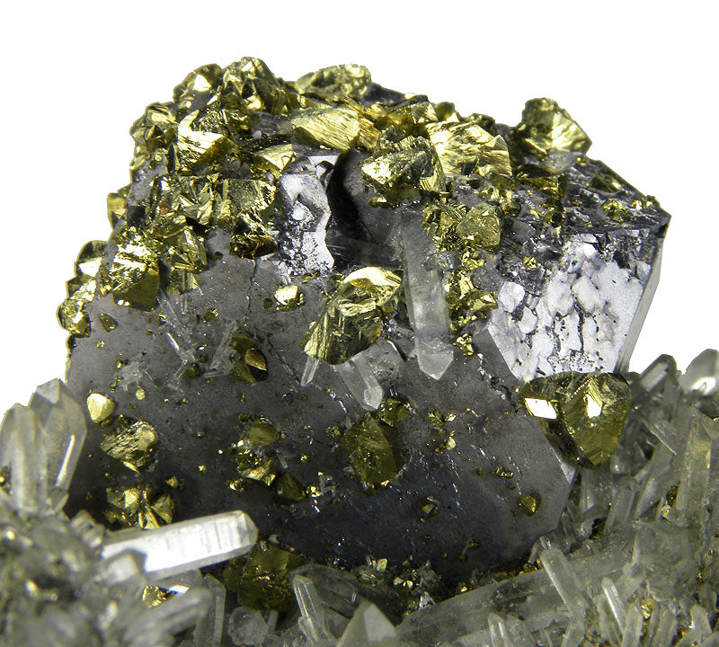Galena with Chalcopyrite and Quartz