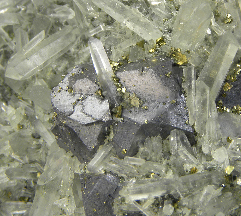 Galena with Chalcopyrite and Quartz