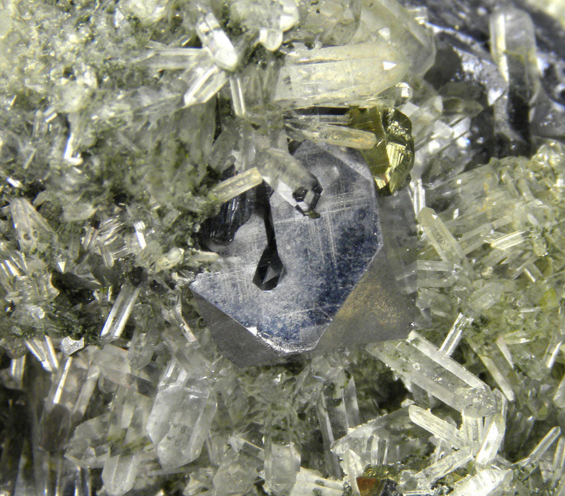 Galena with Chalcopyrite and Quartz