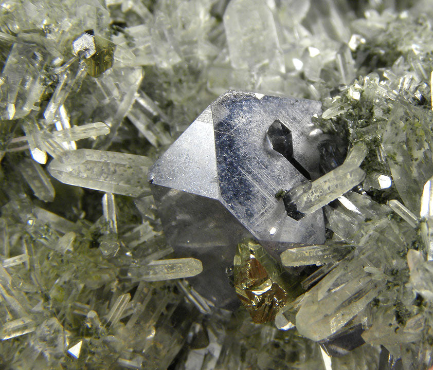 Galena with Chalcopyrite and Quartz