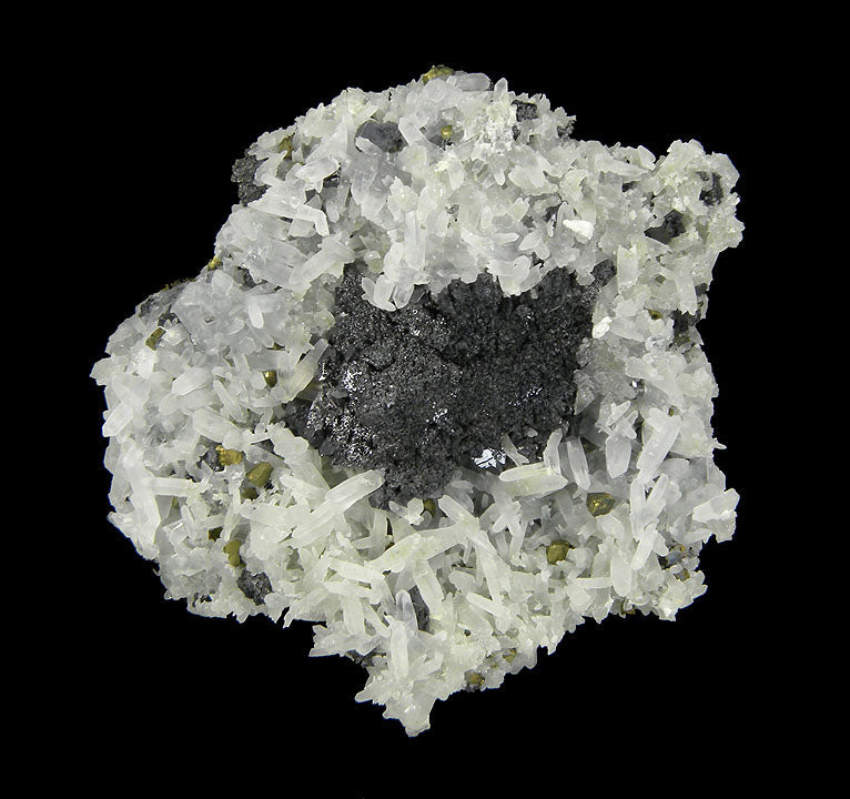 Chalcopyrite with Sphalerite on Quartz
