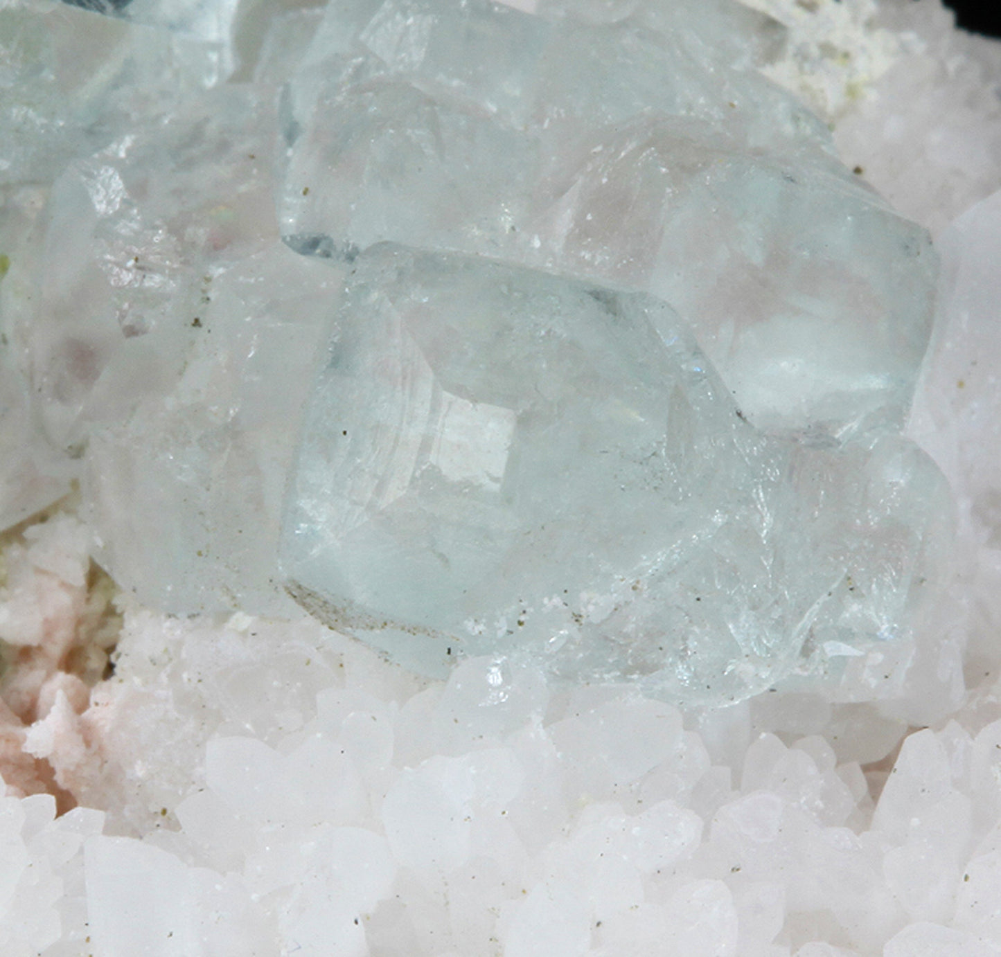 Rhodochrosite with Fluorite and Quartz