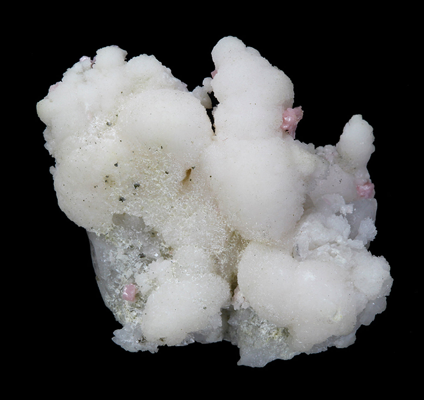 Anhydrite (!) with Rhodochrosite and Quartz