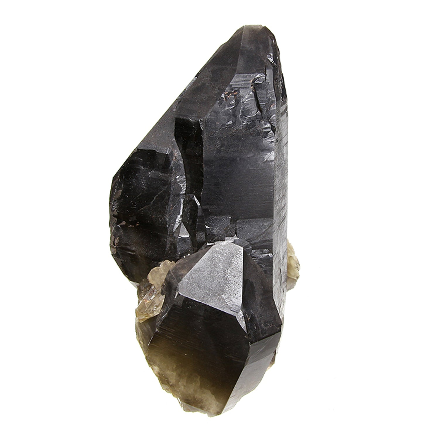 Quartz (var: Smoky) with Goethite