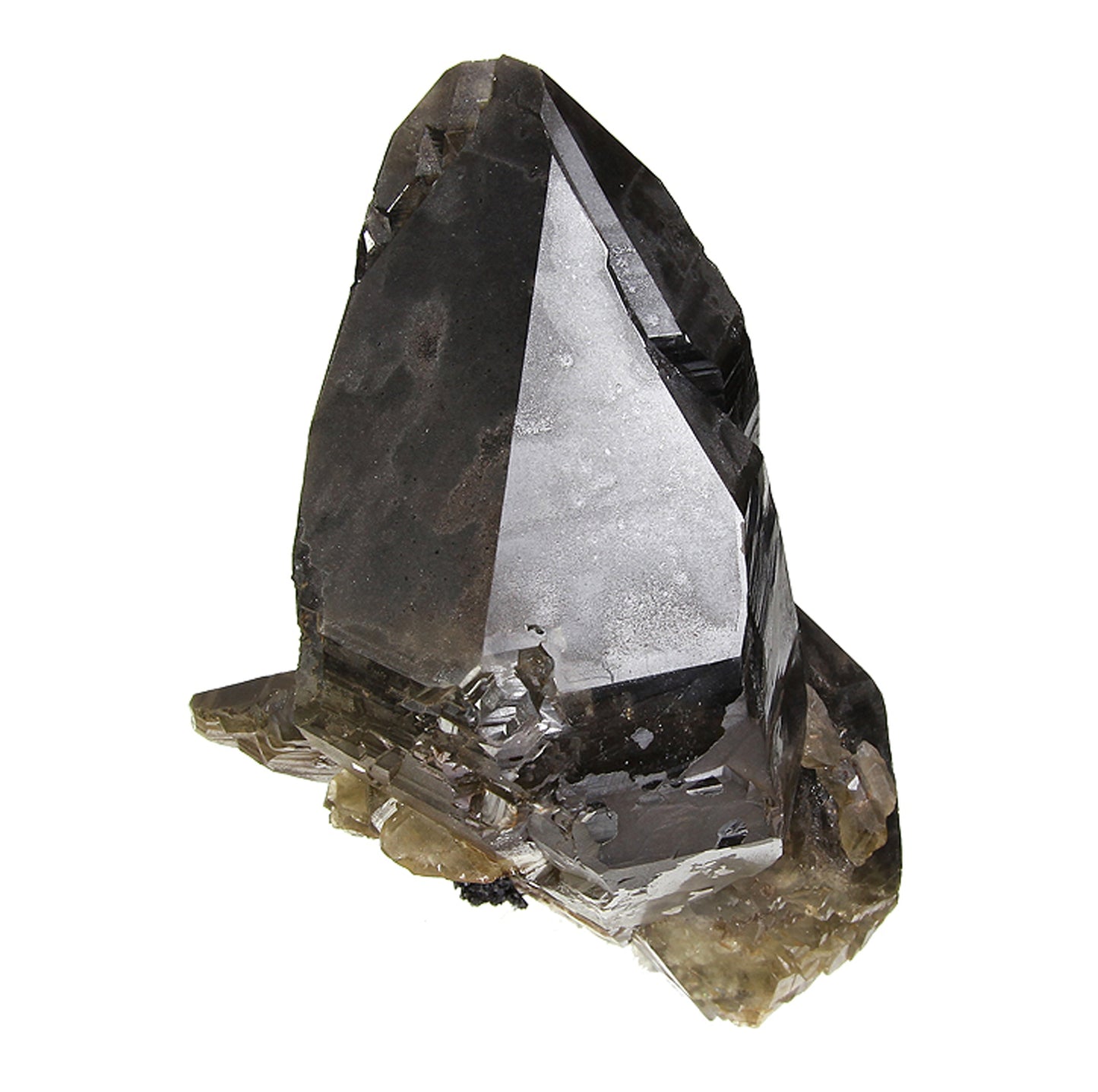 Quartz (var: Smoky) with Goethite