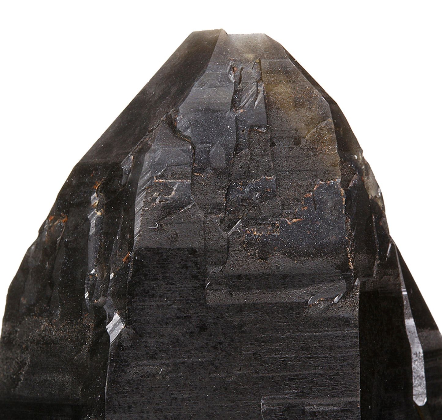 Quartz (var: Smoky) with Goethite