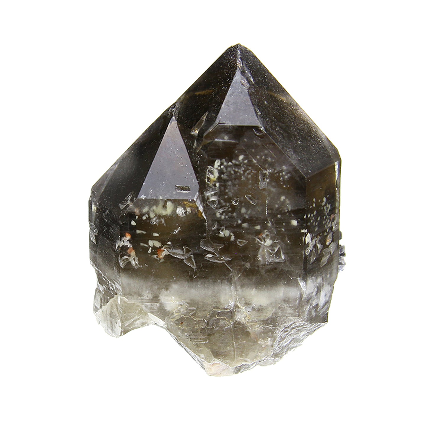 Goethite on Quartz (var: Smoky and Amethyst)