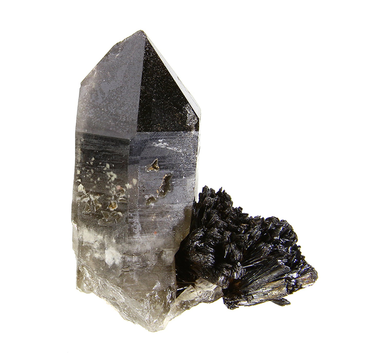 Goethite on Quartz (var: Smoky and Amethyst)