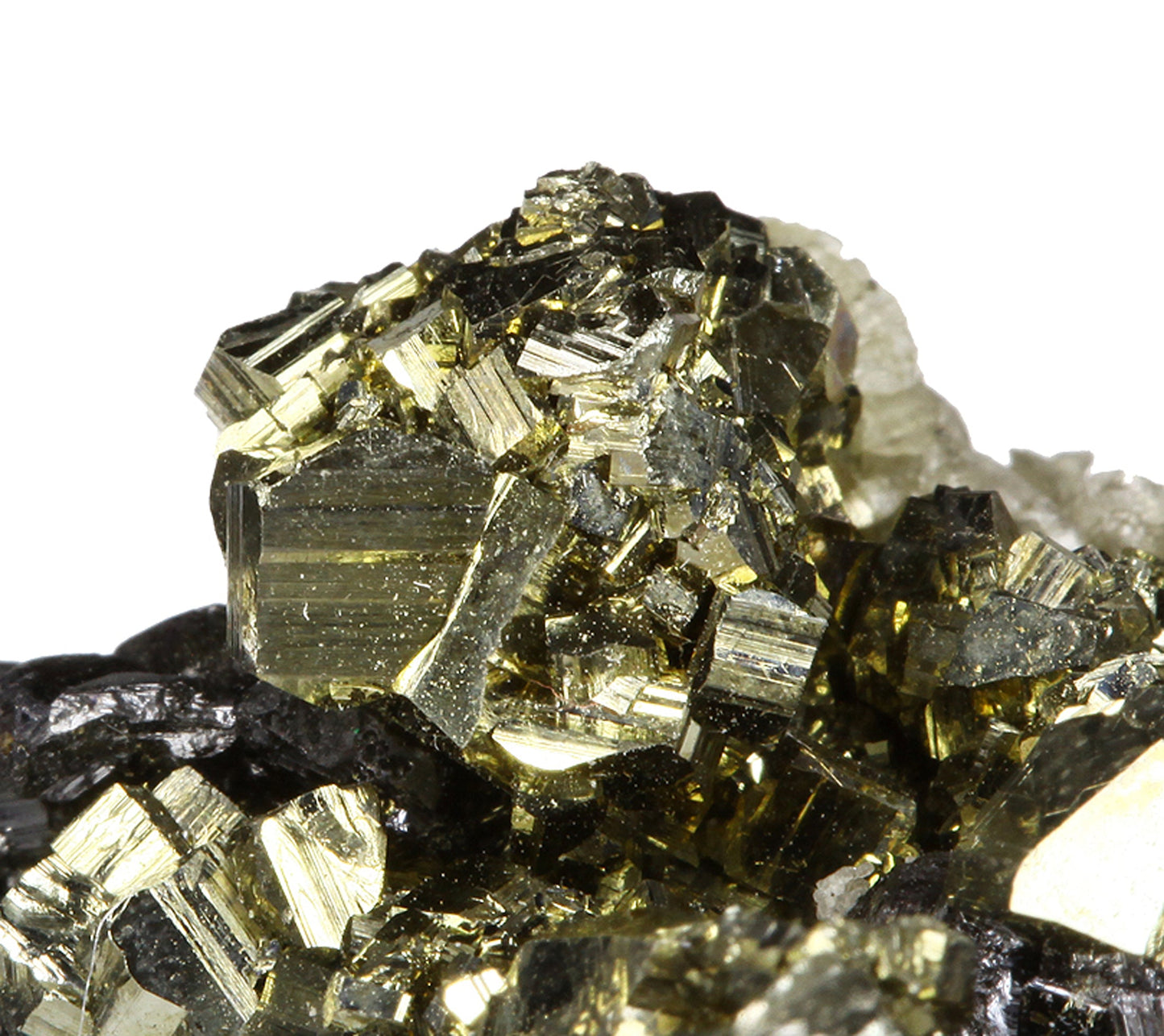 Pyrite on Sphalerite