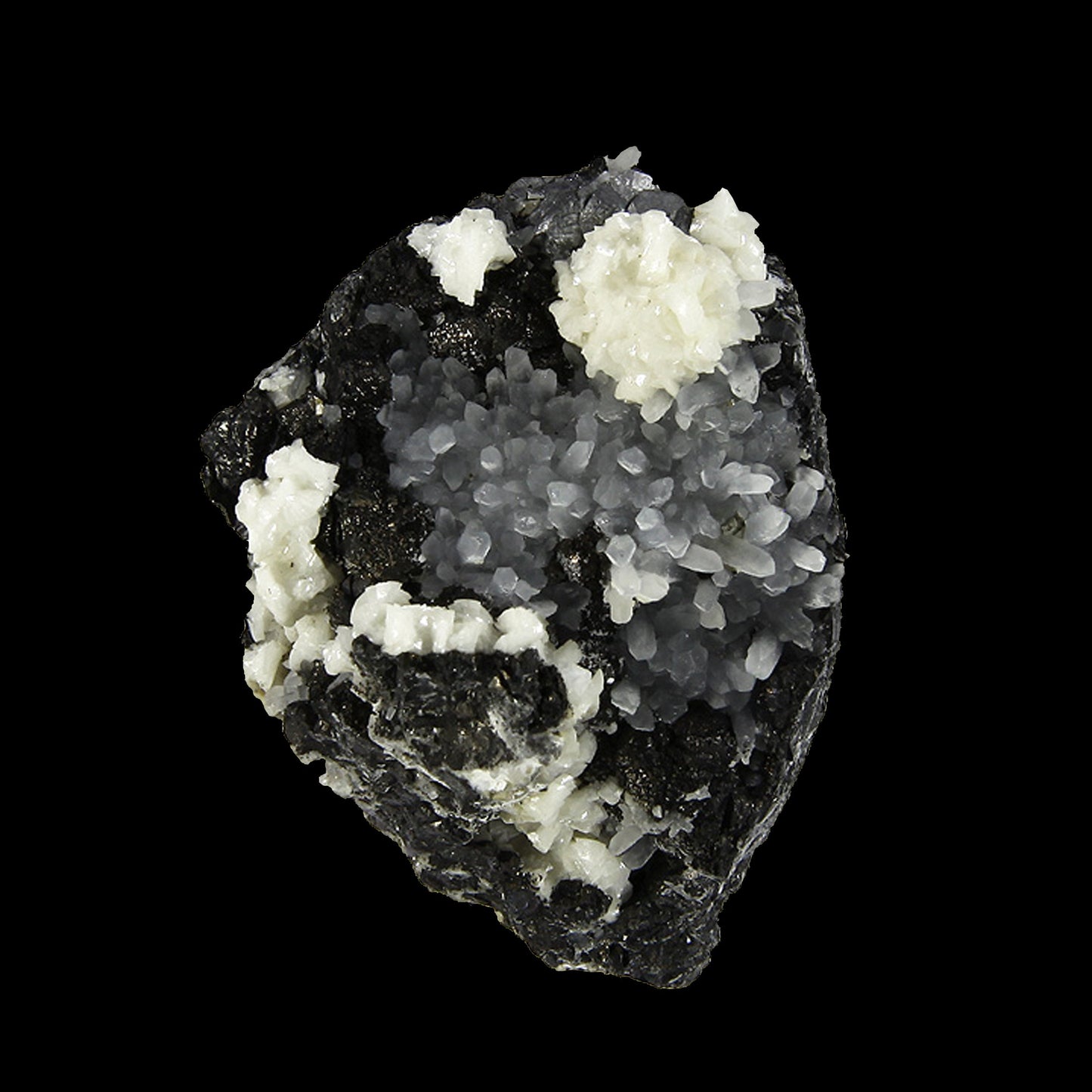 Dolomite and Quartz on Sphalerite