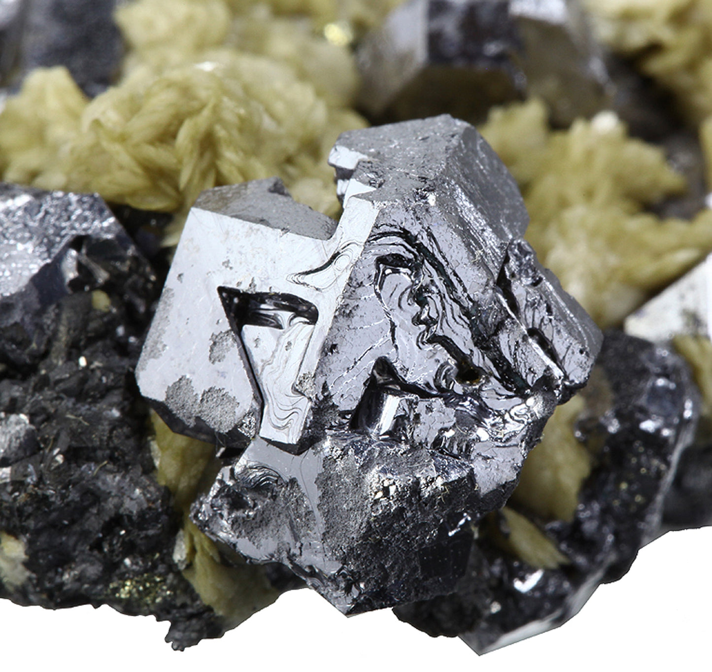 Siderite on Galena