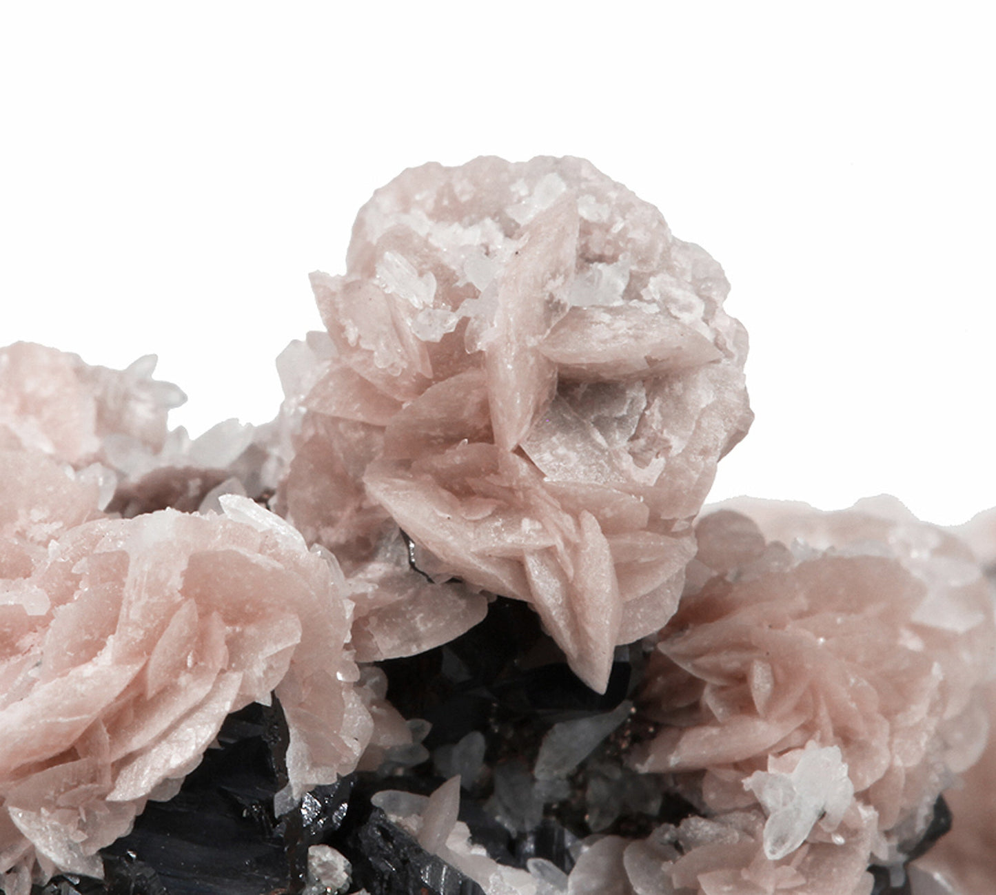 Rhodochrosite with Quartz on Sphalerite