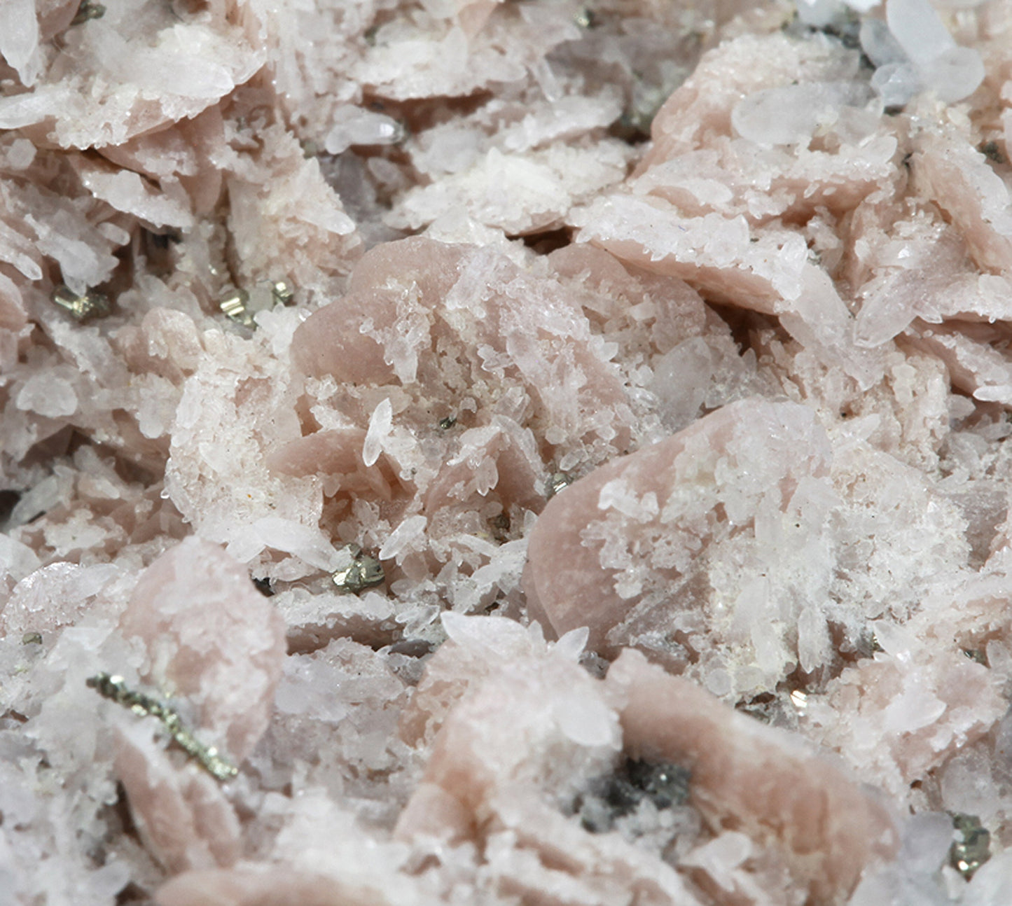 Rhodochrosite with Quartz on Sphalerite