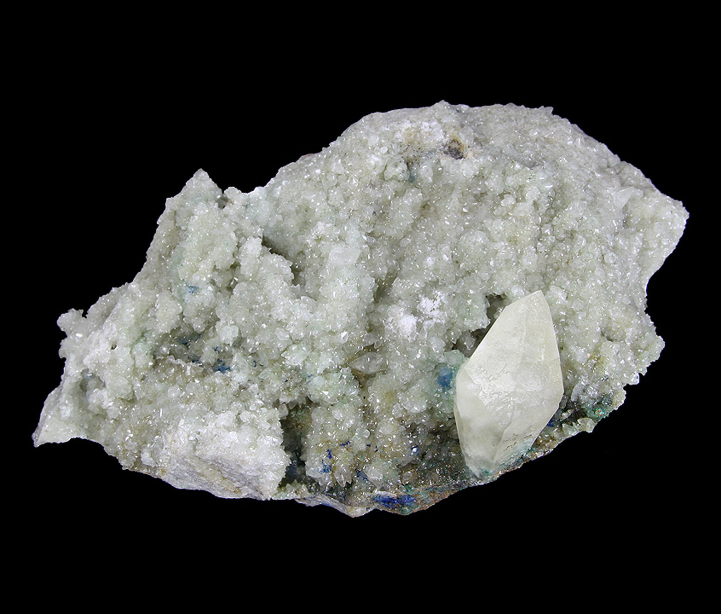Calcite with Malachite and Azurite