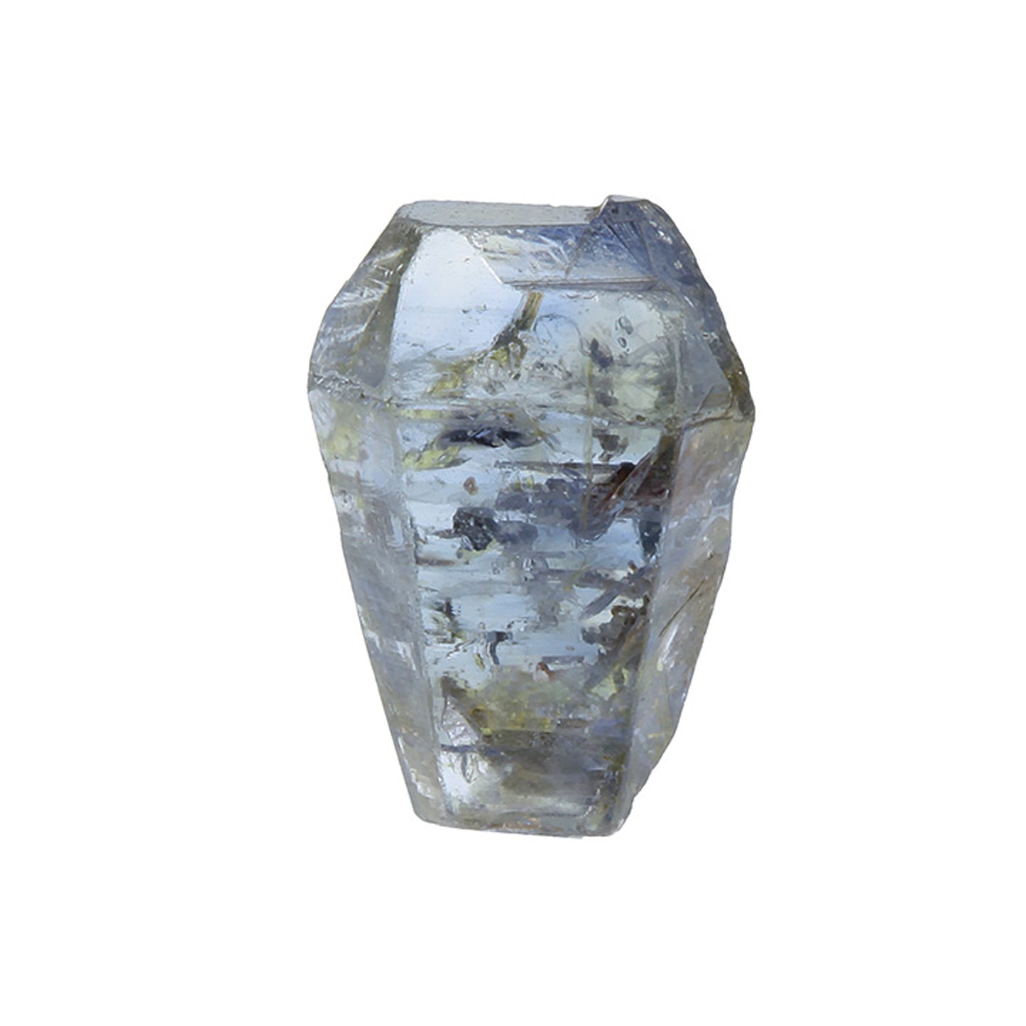 Corundum (var: Sapphire)
(Doubly terminated “floater”)