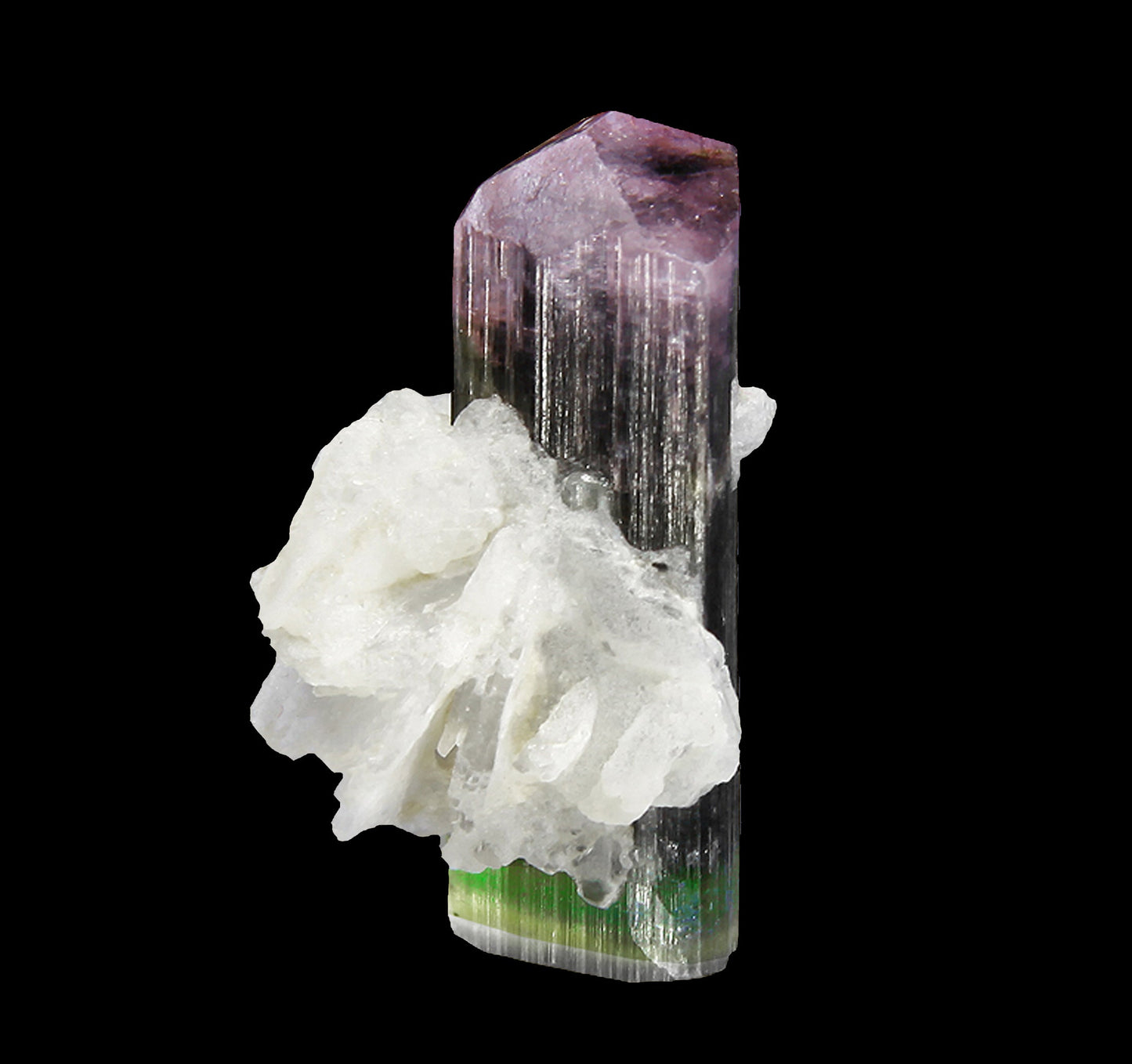 Tourmaline with Albite
(doubly terminated)