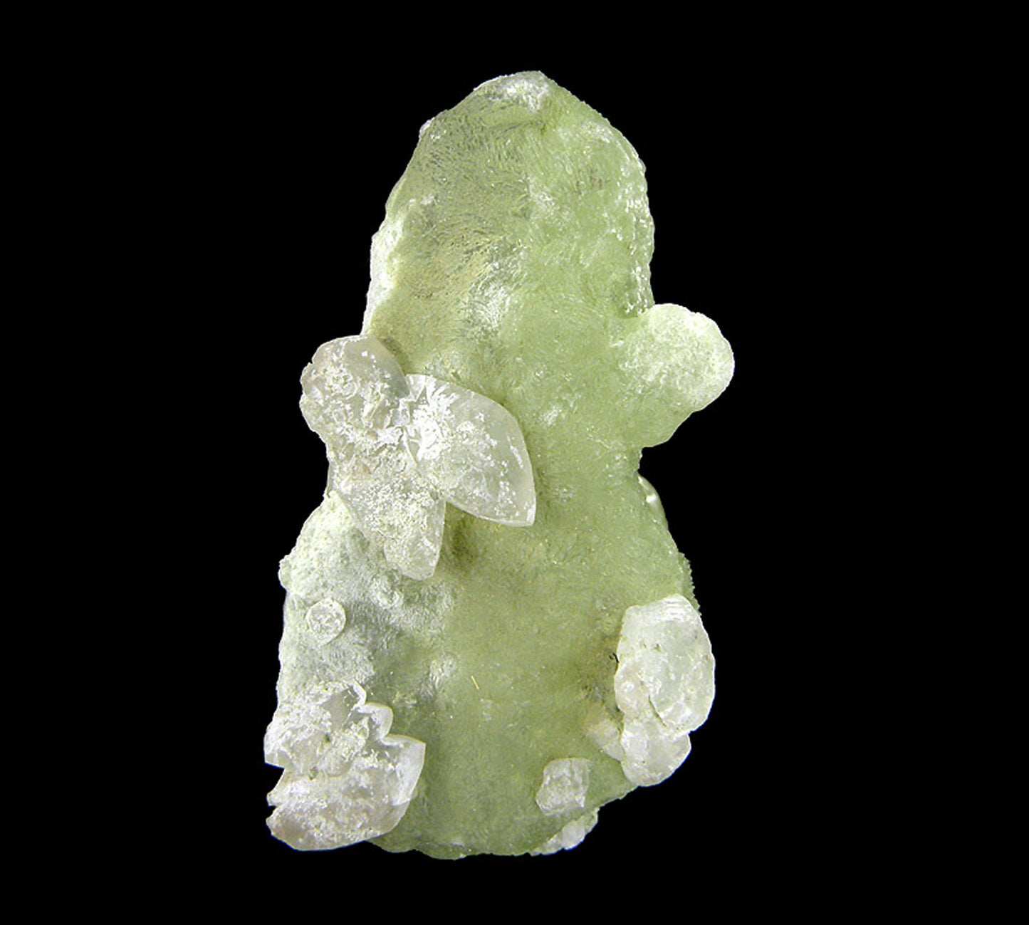 Prehnite “BOOT”-shaped cast after Anhydrite with Calcite