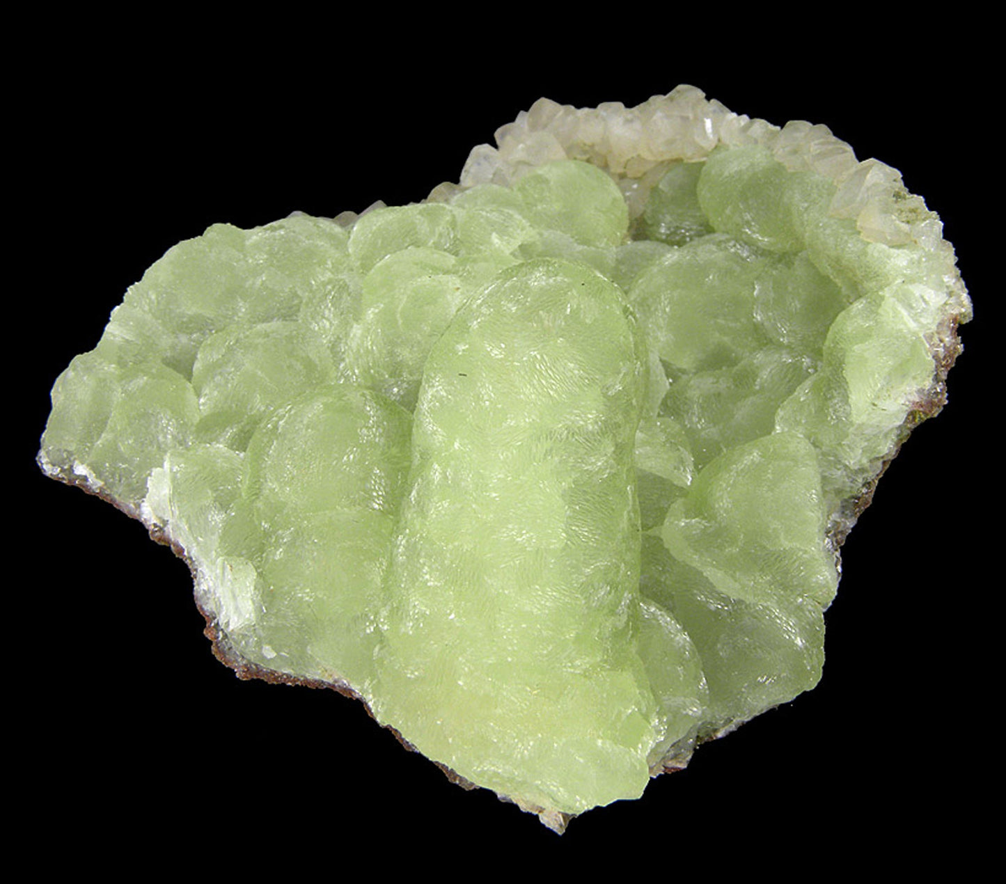 Prehnite finger cast after Anhydrite with Calcite
