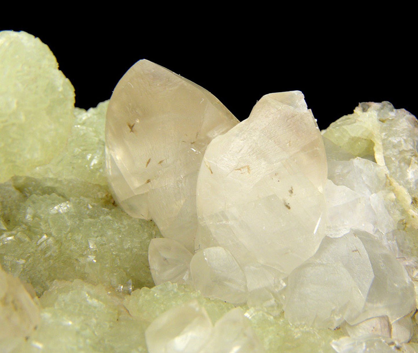 Prehnite finger cast after Anhydrite with Calcite