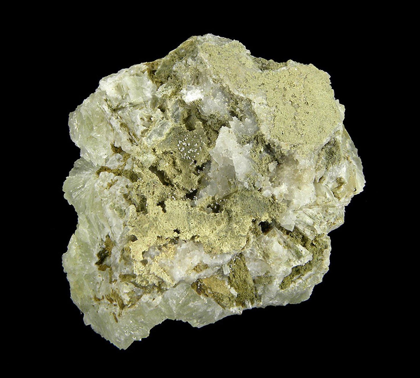 Prehnite casts after Anhydrite with “Phacolite” twinned Chabazite & Pumpellyite