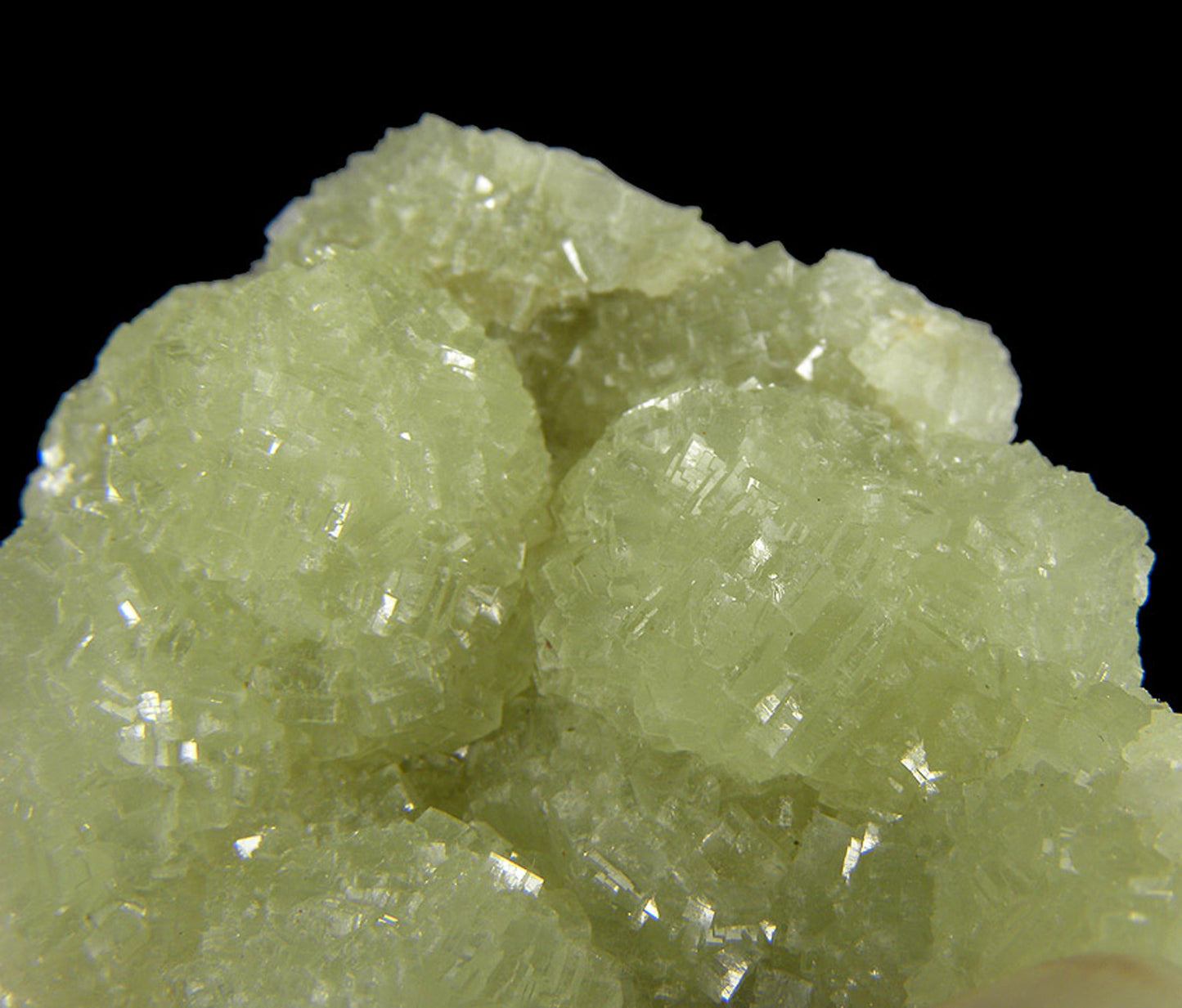 Prehnite casts after Anhydrite with “Phacolite” twinned Chabazite & Pumpellyite