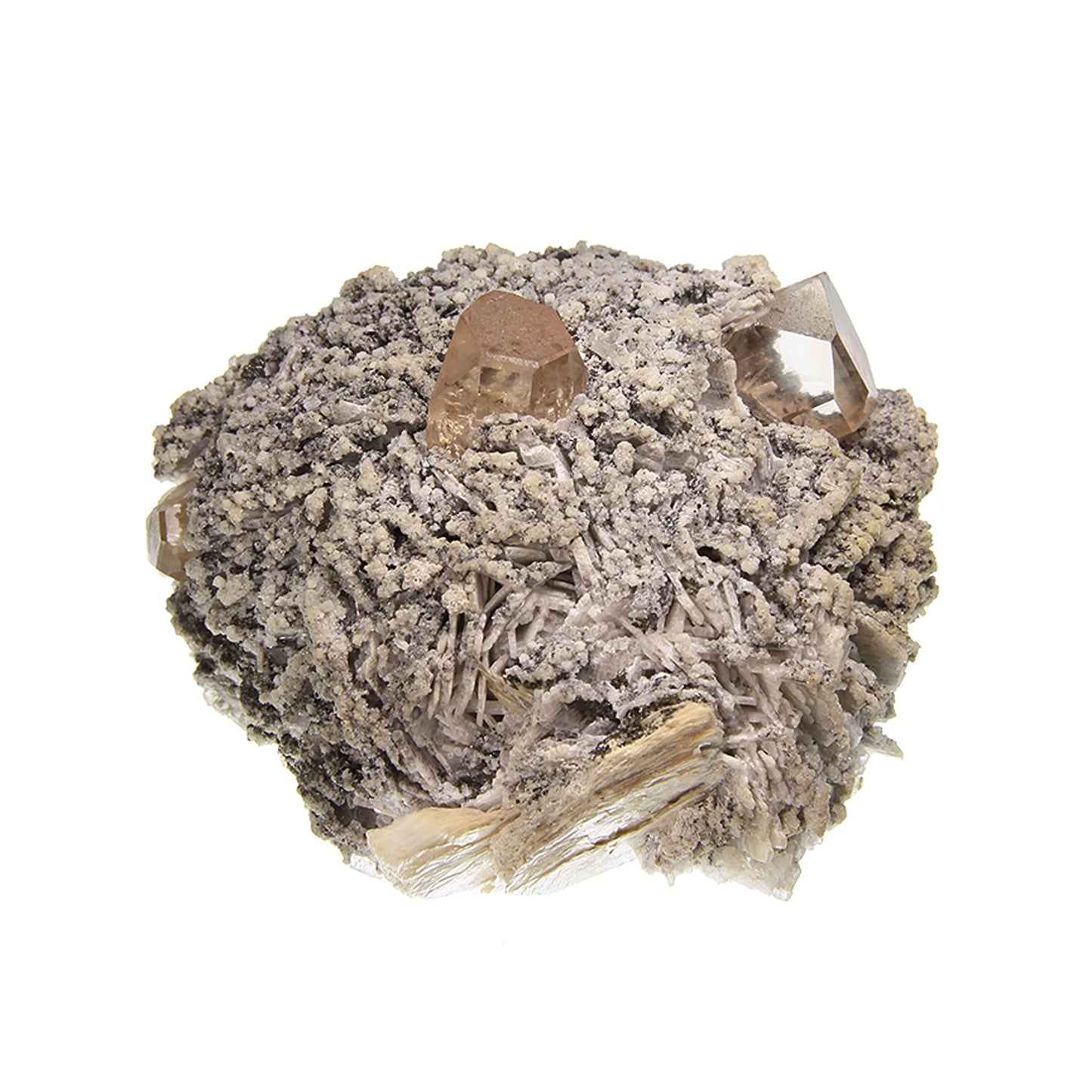 Topaz on Albite with Muscovite